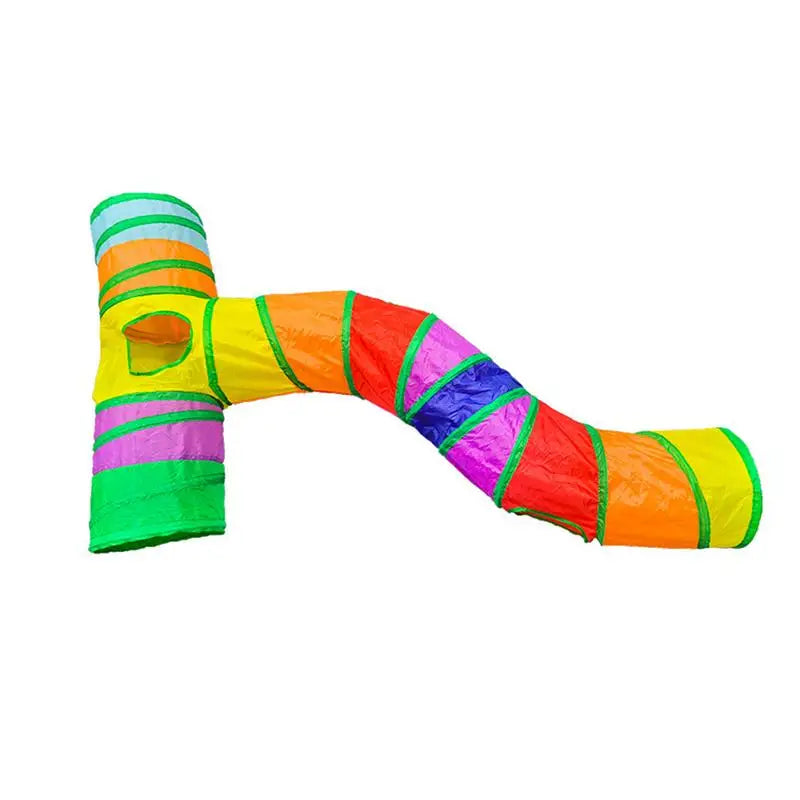 Cat Tunnel Outdoor Pet Cat Toy Channel T Shape Cat Track Toy Kitten Tunnel Small Animal Tunnel Portable Interactive Cat Toy