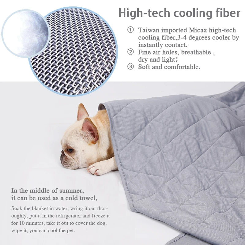 Pet Cooling Mat Pad Cushion Blanket Summer Heat Goods for Dogs Cat Cool Towels Bed Puppy Kitten Supplies Accessories Soft Carpet