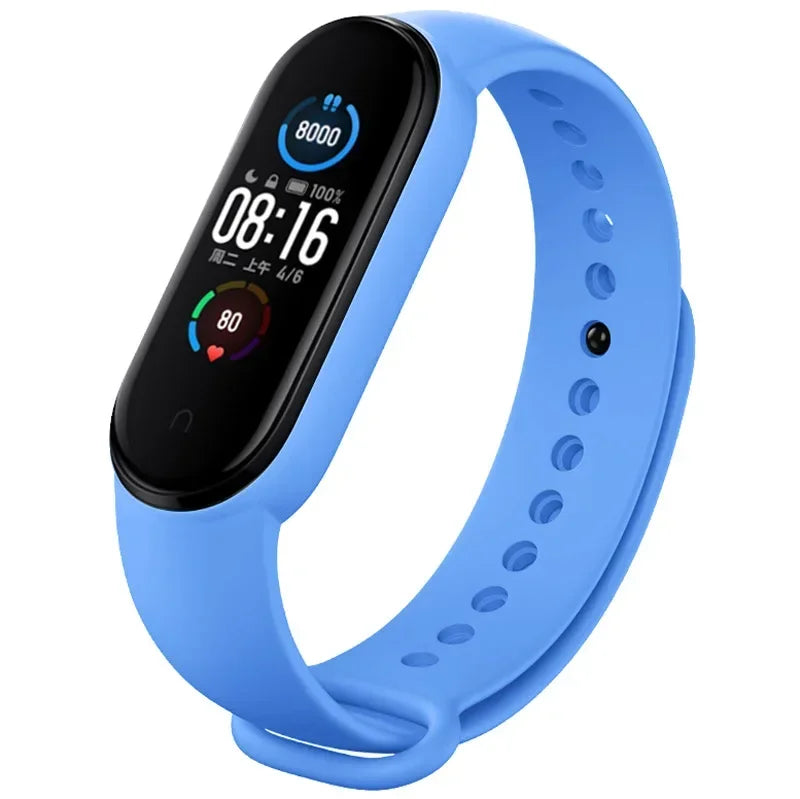 Strap For Xiaomi Mi Band 6 5 4 3 7 Silicone Bracelet Sport Wrist Replacement Strap Soft For Mi band 7 5 4 Wristband Accessories