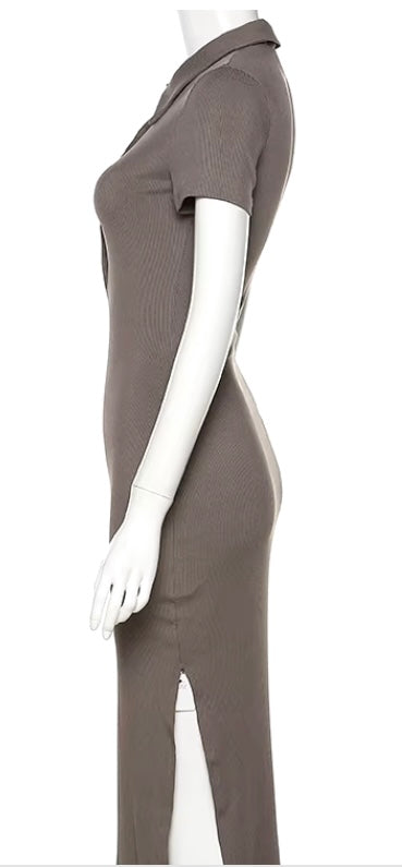 Elegant Office Lady Maxi Dress