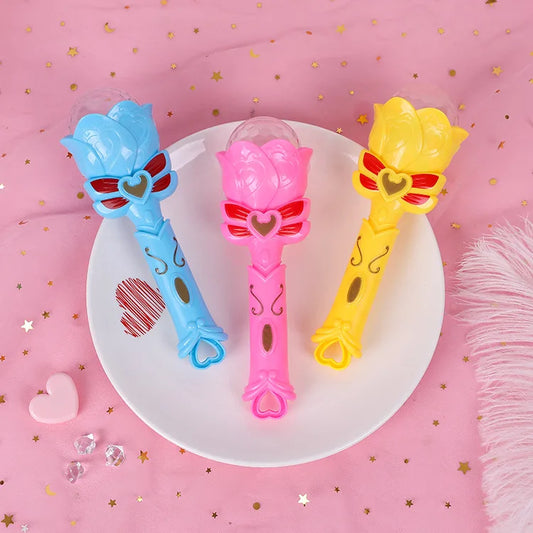 Glowing Girl Princess Magic Wand Toy LED Night Light Magic Wand Glitter Glowing Stick For Girls Cosplay Party Props Kids Gifts