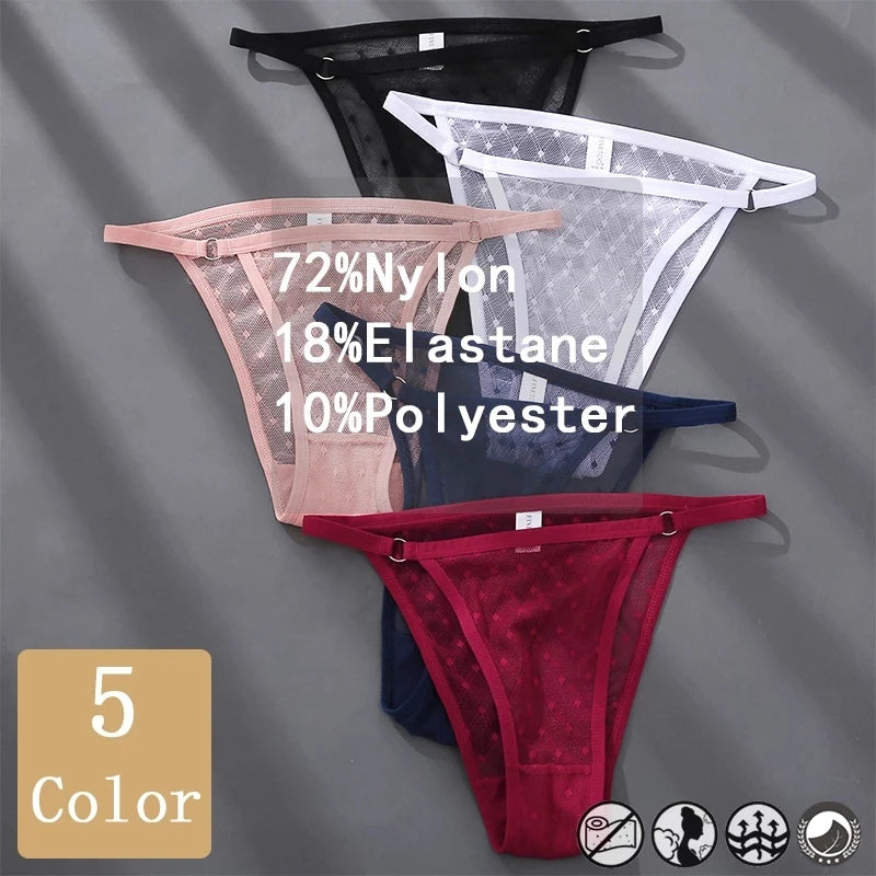 3PCS/Set Women Underwear Lace Panties Woman Panties Sexy Briefs Female Pantys Perspective Intimates Lingerie Finetoo Design