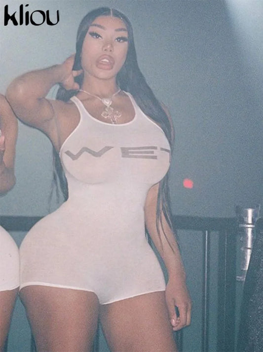 Summer Women Above Knee Casual Milkfiber Playsuit