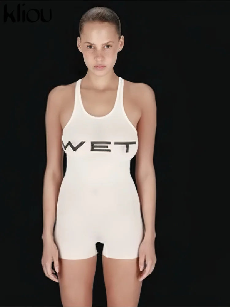 Summer Women Above Knee Casual Milkfiber Playsuit