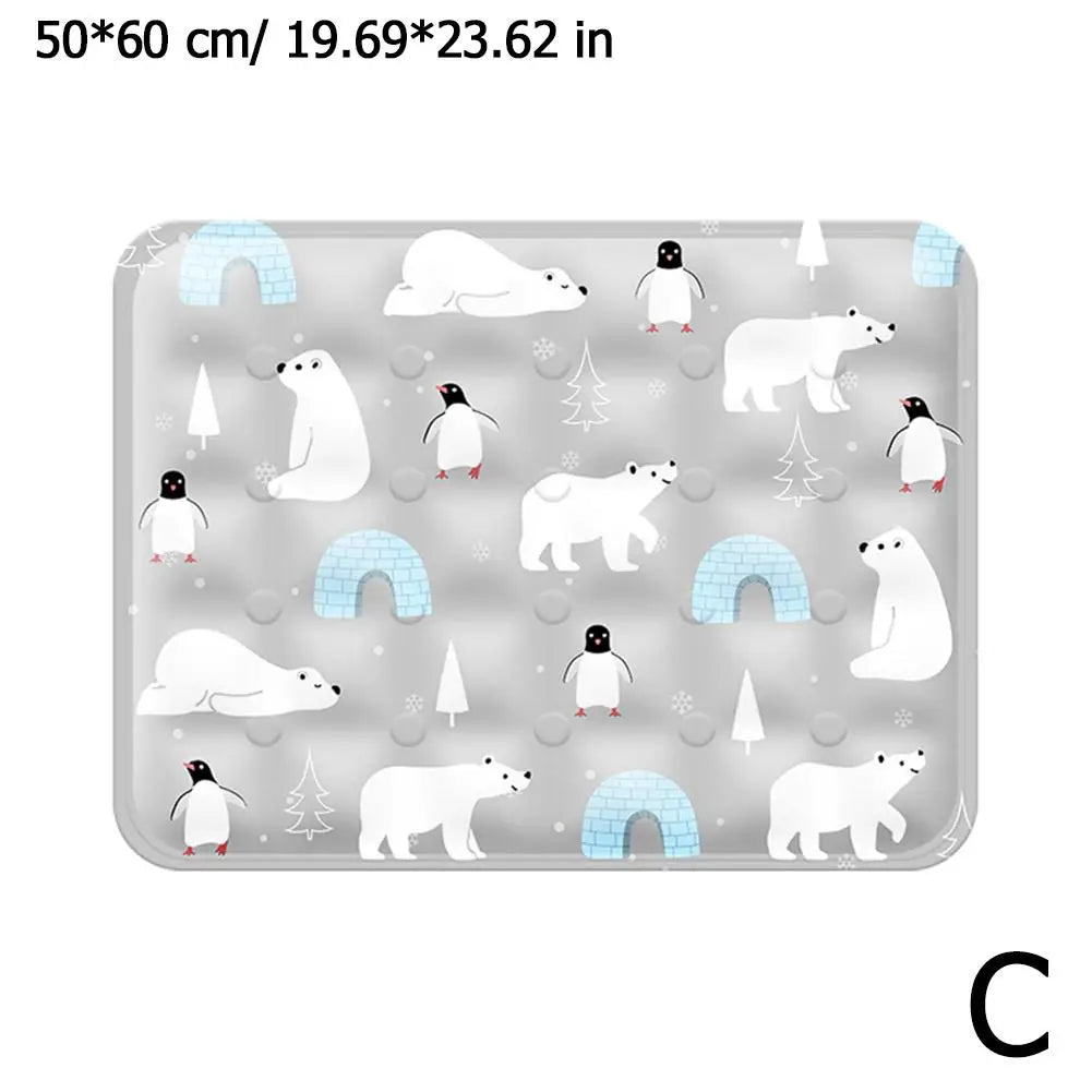 Summer Pet Cooling Pad Ice Crystal Gel Cool Down Cat Pad Collapsible Rectangle Pet Bed Comfy Resistance To Grasp Dog Accessories