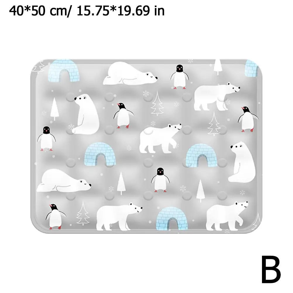 Summer Pet Cooling Pad Ice Crystal Gel Cool Down Cat Pad Collapsible Rectangle Pet Bed Comfy Resistance To Grasp Dog Accessories