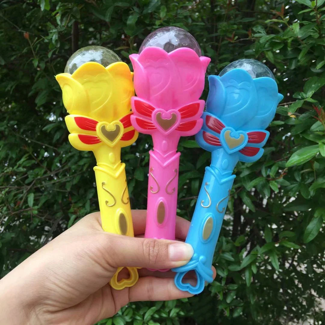 Glowing Girl Princess Magic Wand Toy LED Night Light Magic Wand Glitter Glowing Stick For Girls Cosplay Party Props Kids Gifts