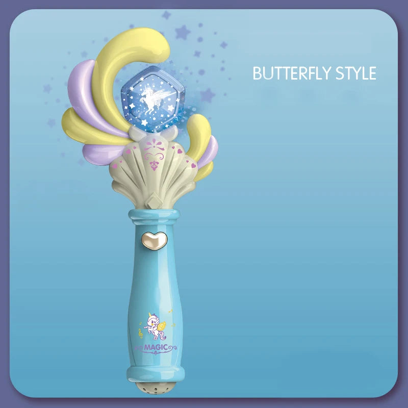 Girl Glow Fairy Magic Wand Toy Led Light Magic Wand With Music Flash Hair Wand Creative Girl Princess Cosplay Party Props Gift